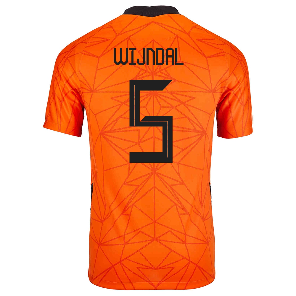 Miesten Alankomaiden Jalkapallomaajoukkue Owen Wijndal #5 Kotipaita Oranssi 2021 Lyhythihainen Paita