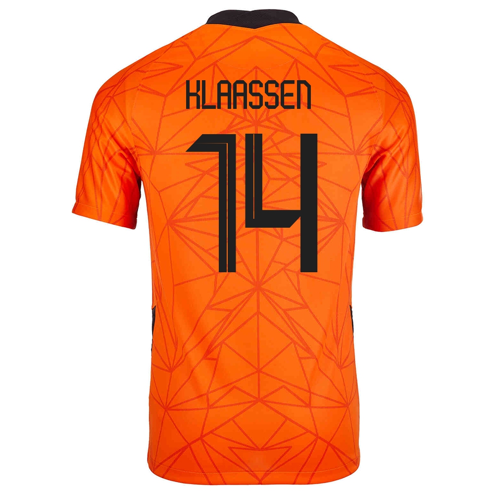Naisten Alankomaiden Jalkapallomaajoukkue Davy Klaassen #14 Kotipaita Oranssi 2021 Lyhythihainen Paita