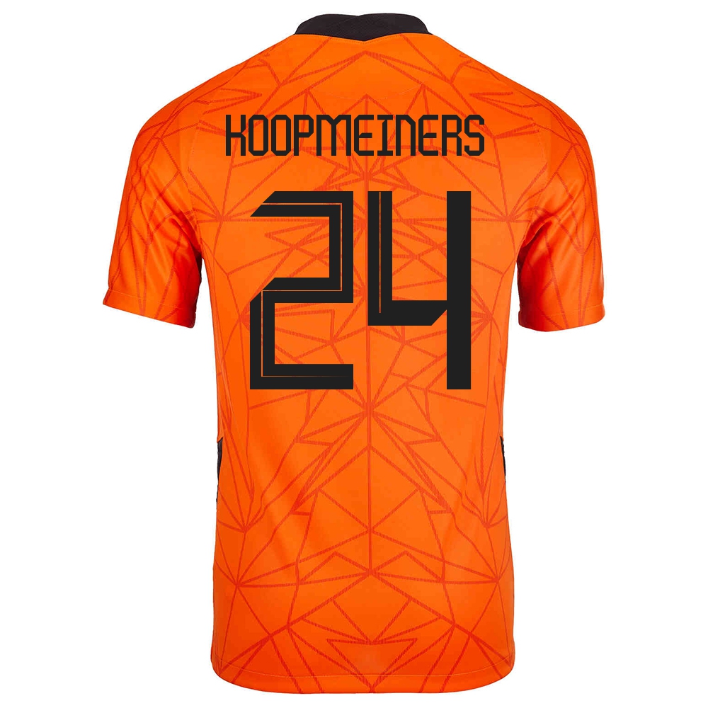 Miesten Alankomaiden Jalkapallomaajoukkue Teun Koopmeiners #24 Kotipaita Oranssi 2021 Lyhythihainen Paita