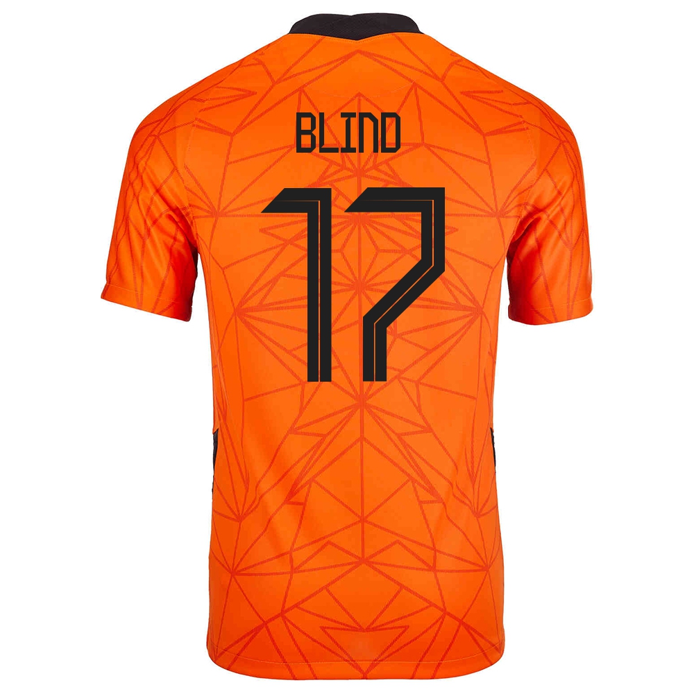Lapset Alankomaiden Jalkapallomaajoukkue Daley Blind #17 Kotipaita Oranssi 2021 Lyhythihainen Paita