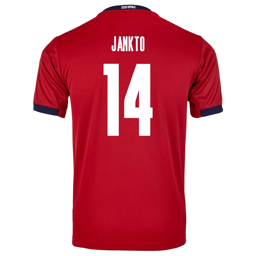 Naisten Tšekin Jalkapallomaajoukkue Jakub Jankto #14 Kotipaita Punainen 2021 Lyhythihainen Paita