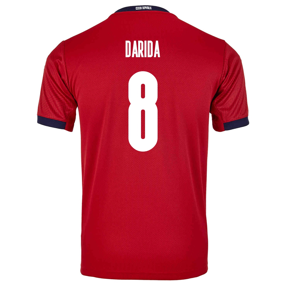 Naisten Tšekin Jalkapallomaajoukkue Vladimir Darida #8 Kotipaita Punainen 2021 Lyhythihainen Paita