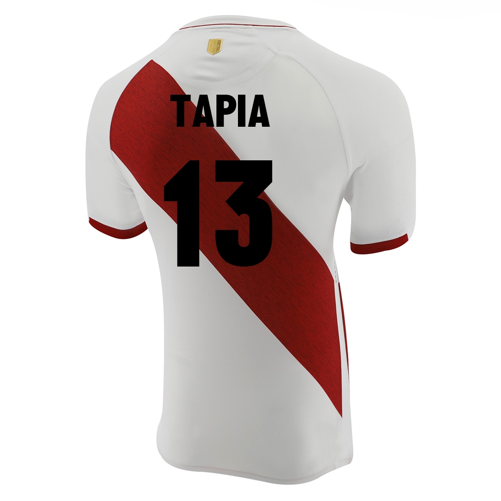 Miesten Perun Jalkapallomaajoukkue Renato Tapia #13 Kotipaita Valkoinen 2021 Lyhythihainen Paita