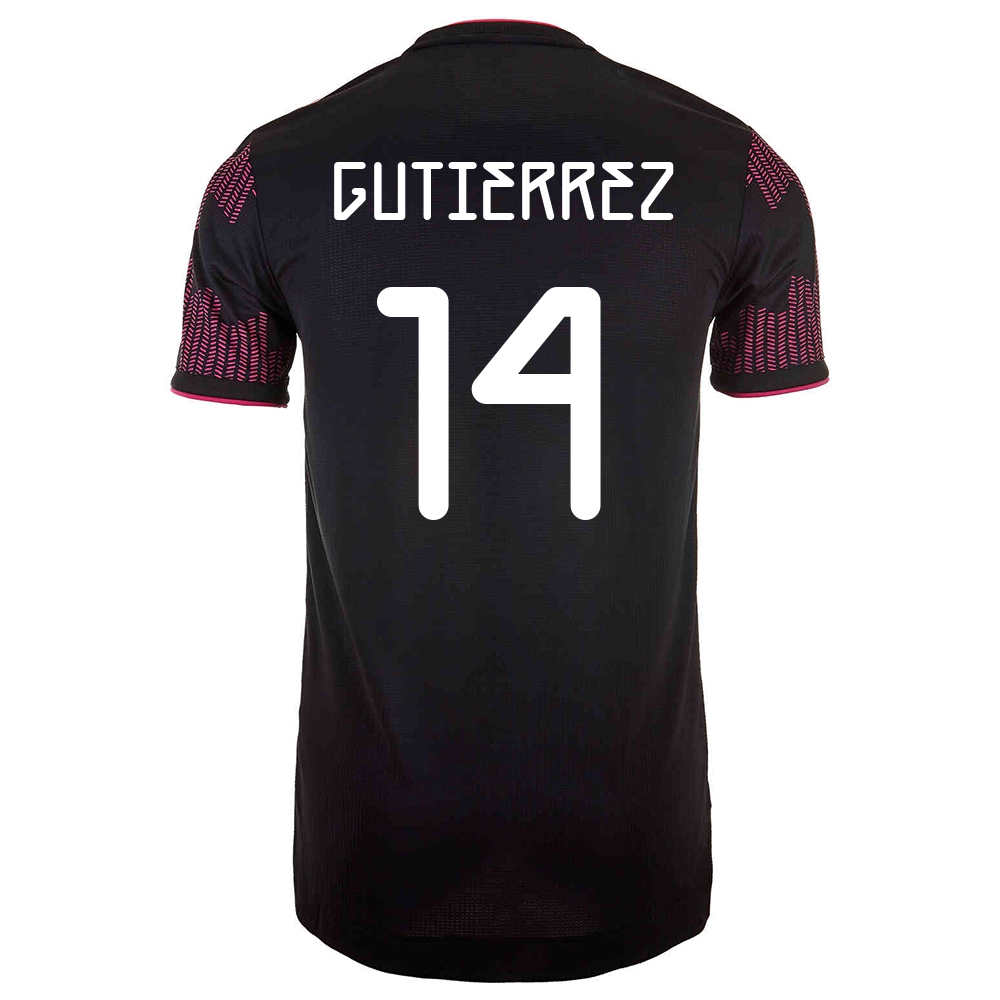 Lapset Meksikon Jalkapallomaajoukkue Erick Gutierrez #14 Kotipaita Punainen Ruusu 2021 Lyhythihainen Paita