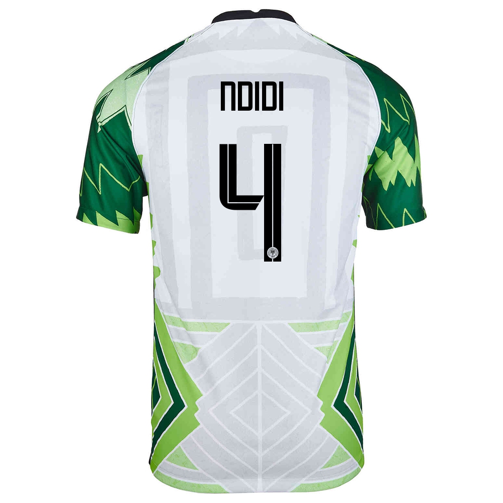 Naisten Nigerian Jalkapallomaajoukkue Wilfred Ndidi #4 Kotipaita Vihreä Valkoinen 2021 Lyhythihainen Paita
