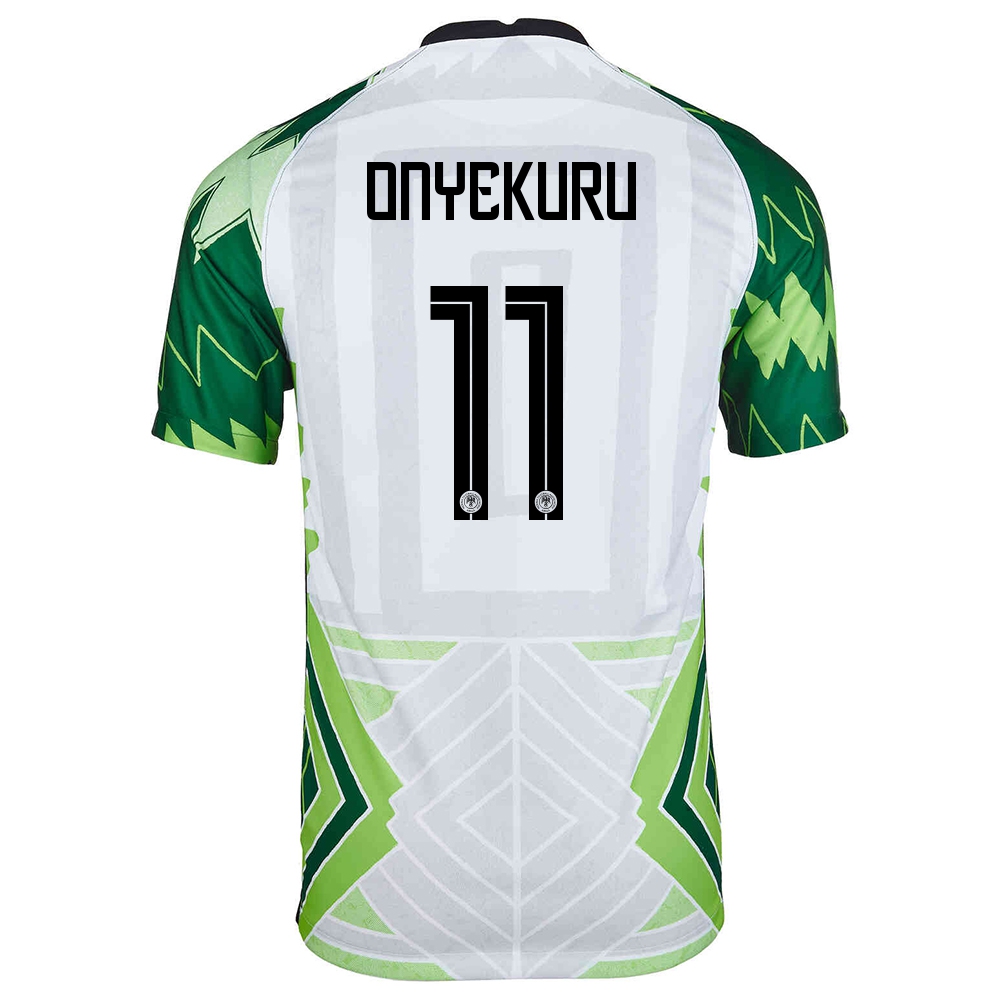 Naisten Nigerian Jalkapallomaajoukkue Henry Onyekuru #11 Kotipaita Vihreä Valkoinen 2021 Lyhythihainen Paita