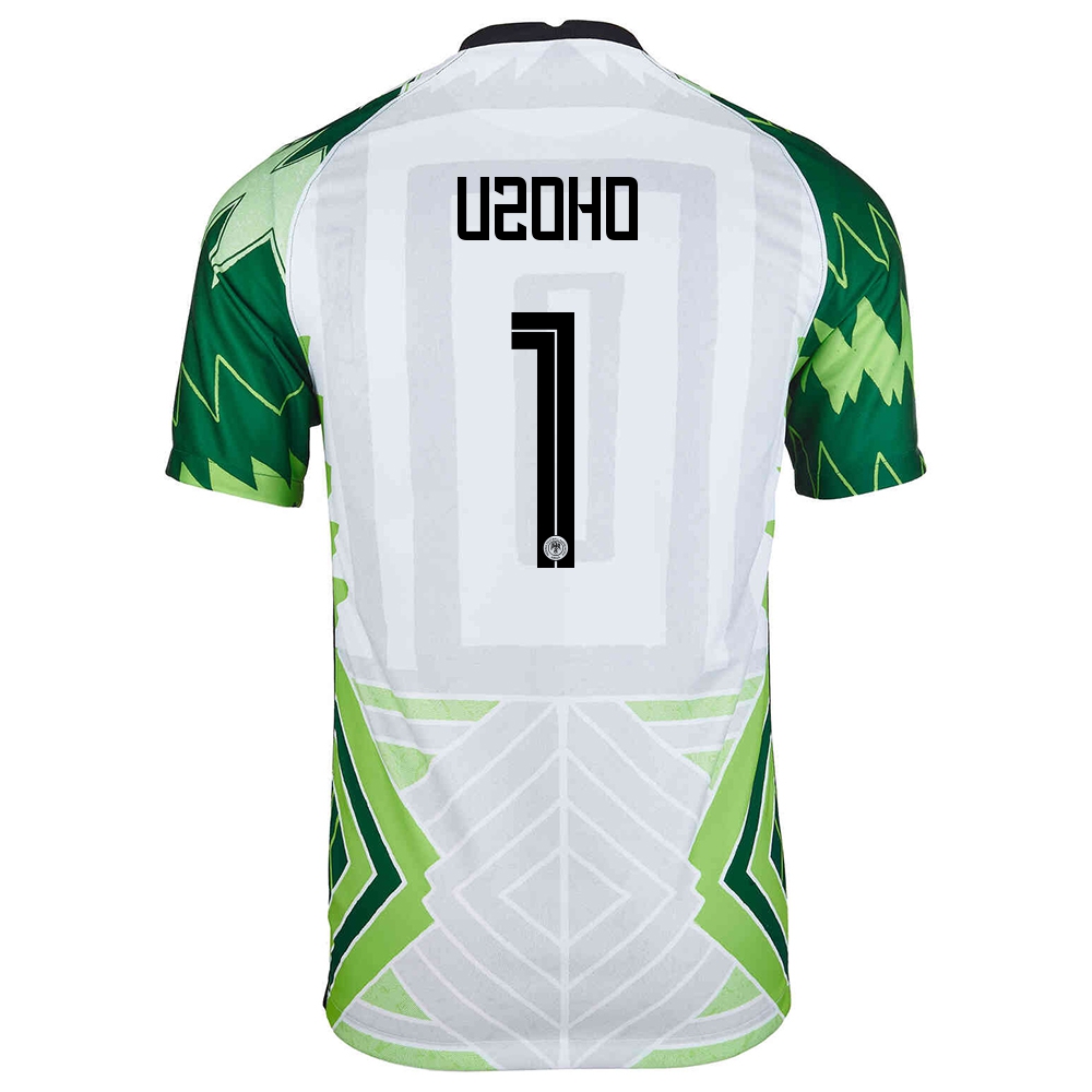 Lapset Nigerian Jalkapallomaajoukkue Francis Uzoho #1 Kotipaita Vihreä Valkoinen 2021 Lyhythihainen Paita