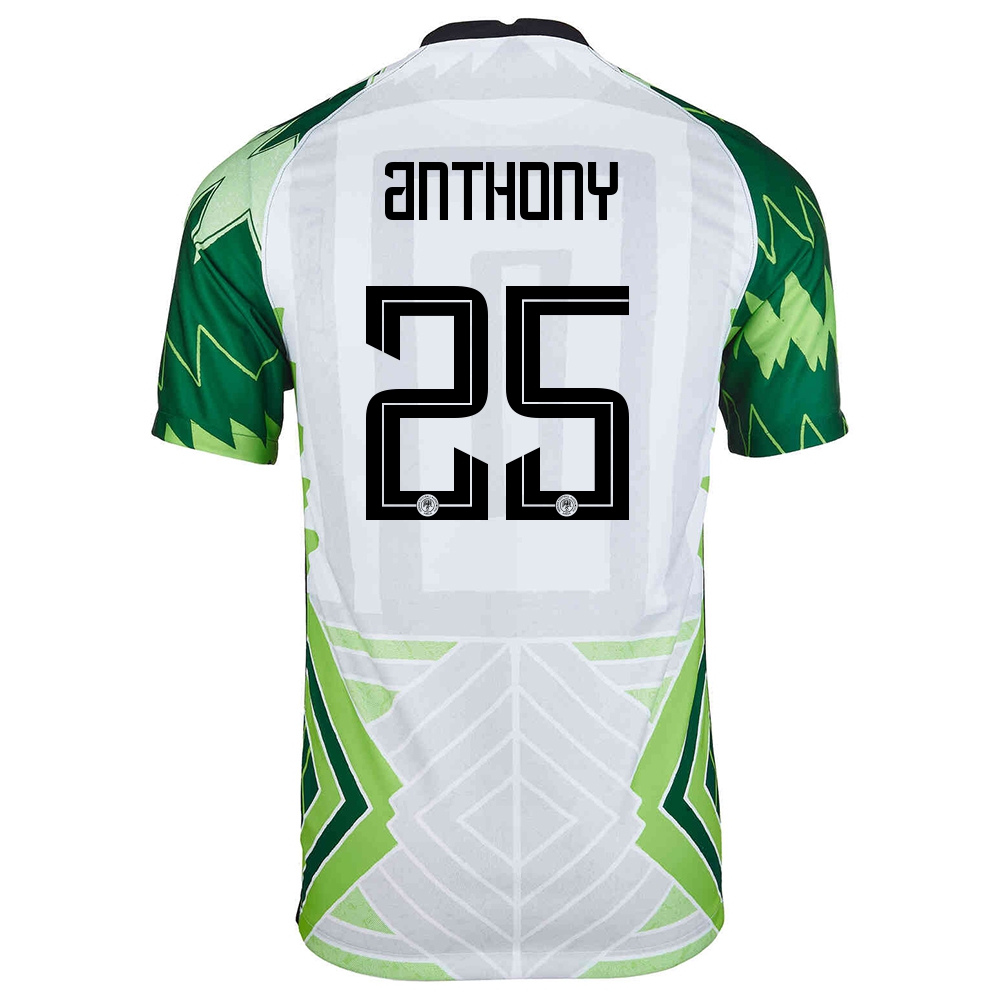 Naisten Nigerian Jalkapallomaajoukkue Izuchukwu Anthony #25 Kotipaita Vihreä Valkoinen 2021 Lyhythihainen Paita