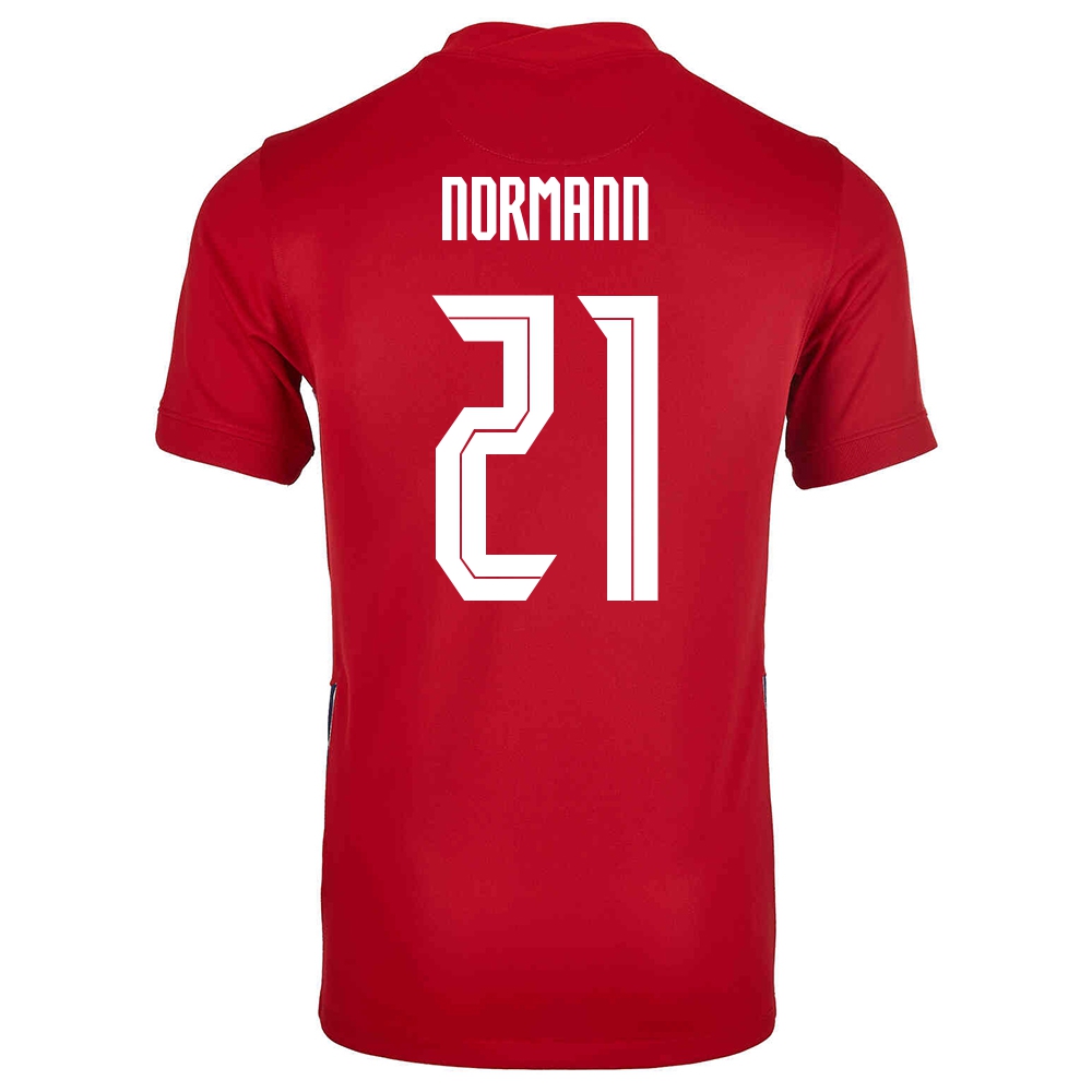 Naisten Norjan Jalkapallomaajoukkue Mathias Normann #21 Kotipaita Punainen 2021 Lyhythihainen Paita