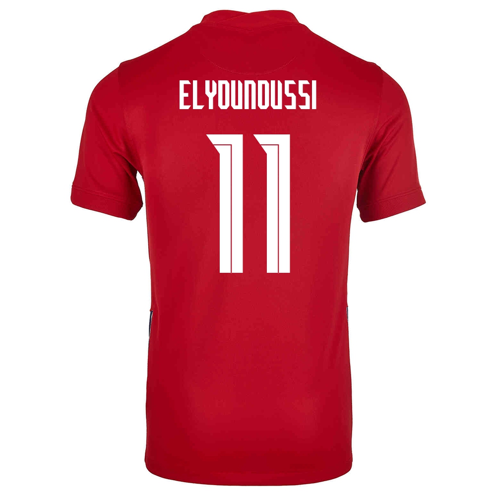 Miesten Norjan Jalkapallomaajoukkue Mohamed Elyounoussi #11 Kotipaita Punainen 2021 Lyhythihainen Paita
