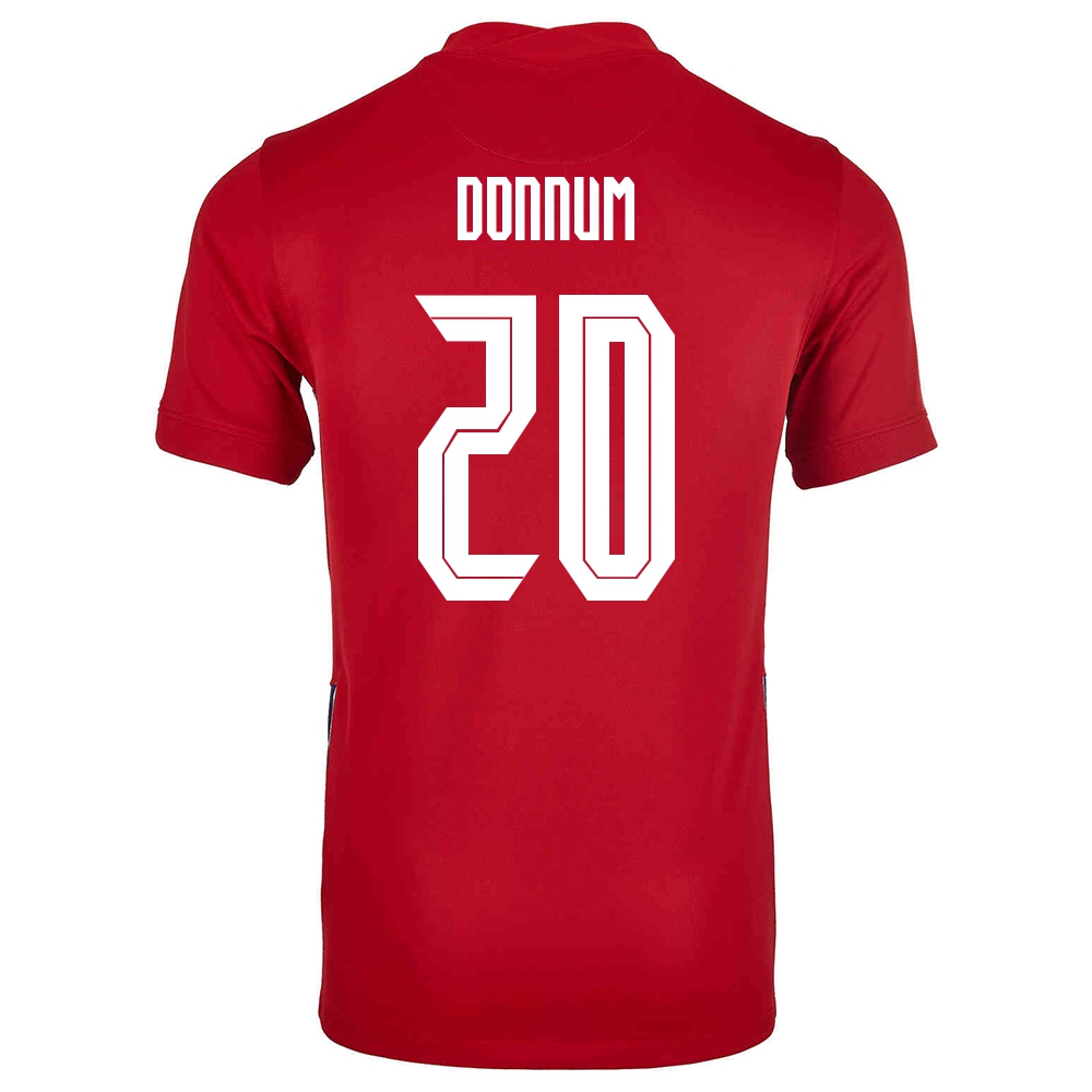 Lapset Norjan Jalkapallomaajoukkue Aron Donnum #20 Kotipaita Punainen 2021 Lyhythihainen Paita