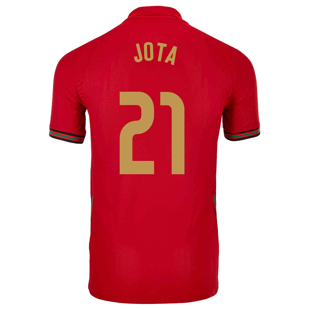 Lapset Portugalin Jalkapallomaajoukkue Diogo Jota #21 Kotipaita Punainen 2021 Lyhythihainen Paita