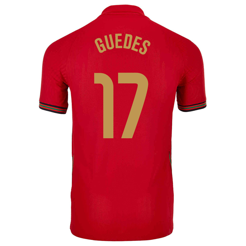 Lapset Portugalin Jalkapallomaajoukkue Goncalo Guedes #17 Kotipaita Punainen 2021 Lyhythihainen Paita