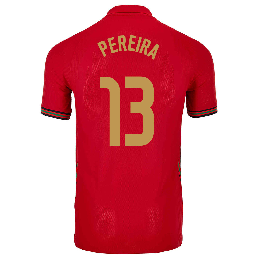 Lapset Portugalin Jalkapallomaajoukkue Danilo Pereira #13 Kotipaita Punainen 2021 Lyhythihainen Paita