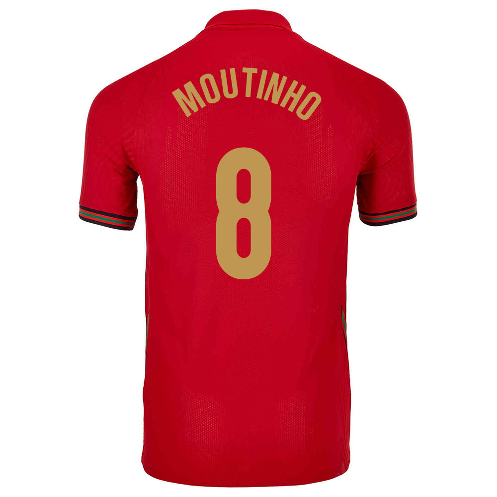 Naisten Portugalin Jalkapallomaajoukkue Joao Moutinho #8 Kotipaita Punainen 2021 Lyhythihainen Paita