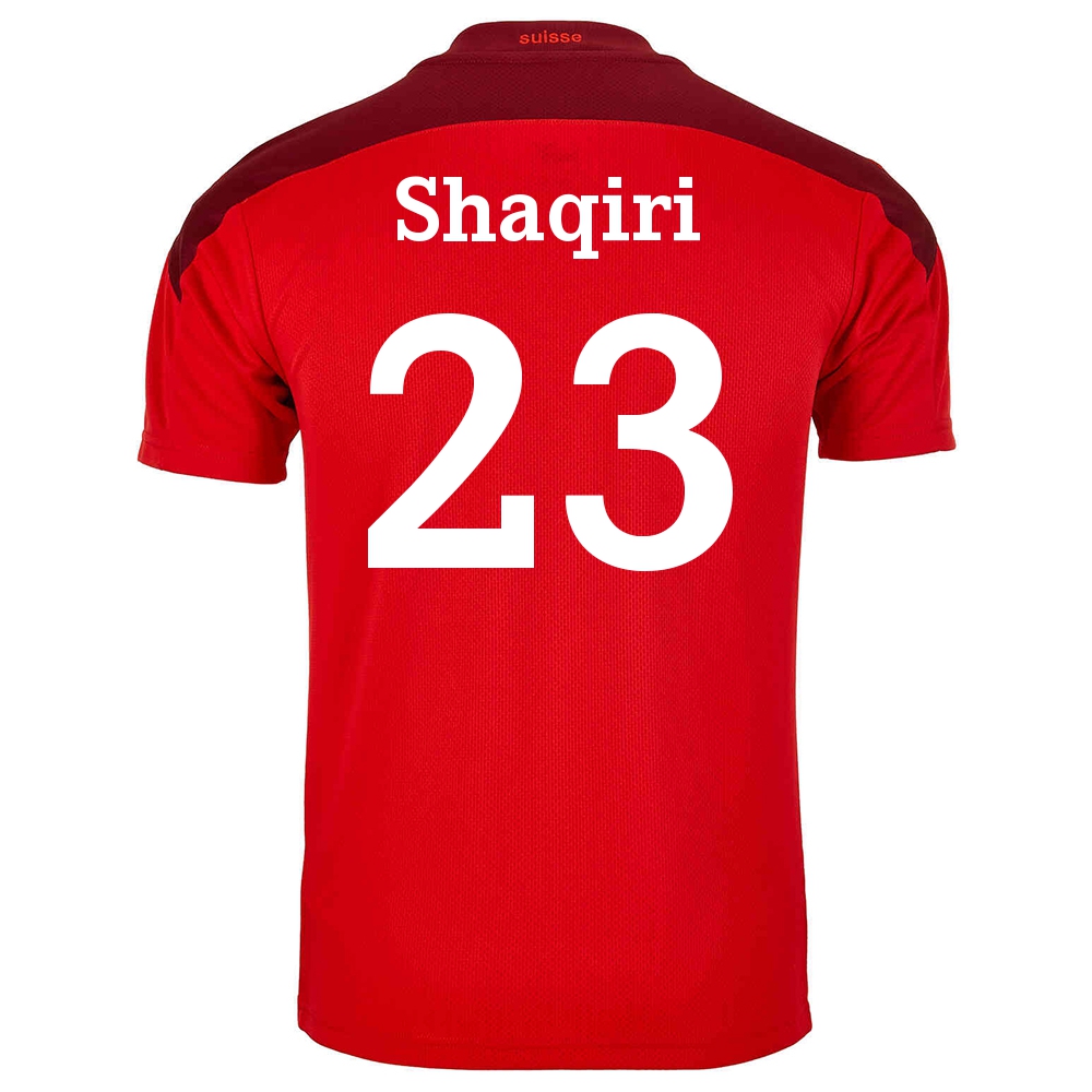 Miesten Sveitsin Jalkapallomaajoukkue Xherdan Shaqiri #23 Kotipaita Punainen 2021 Lyhythihainen Paita