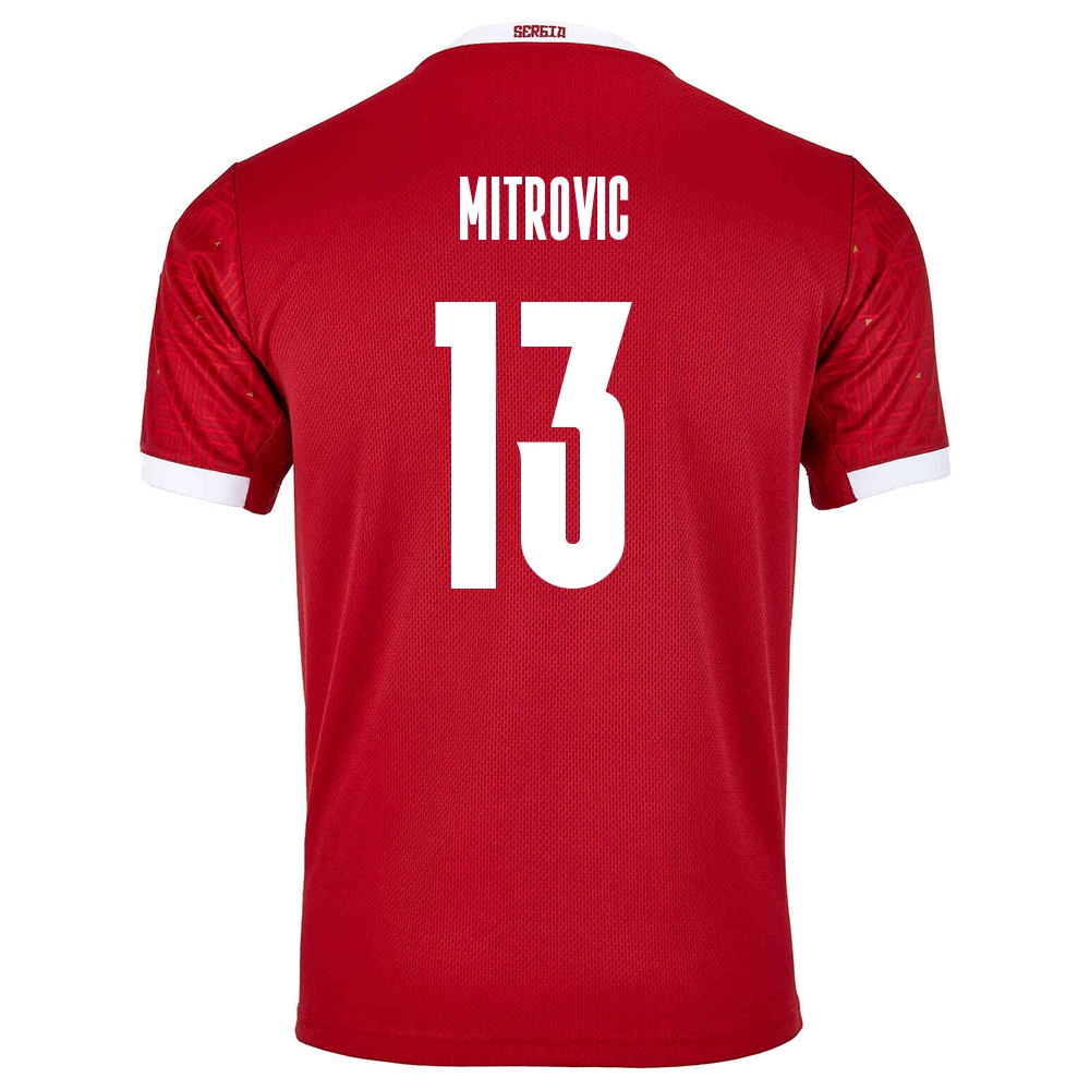 Naisten Serbian Jalkapallomaajoukkue Stefan Mitrovic #13 Kotipaita Punainen 2021 Lyhythihainen Paita