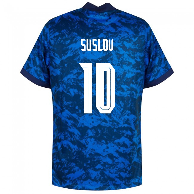 Lapset Slovakian Jalkapallomaajoukkue Tomas Suslov #10 Kotipaita Tummansininen 2021 Lyhythihainen Paita