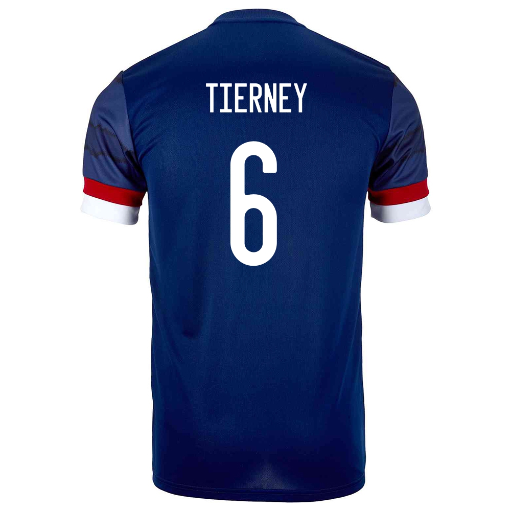 Lapset Skotlannin Jalkapallomaajoukkue Kieran Tierney #6 Kotipaita Tummansininen 2021 Lyhythihainen Paita
