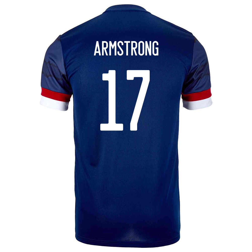 Miesten Skotlannin Jalkapallomaajoukkue Stuart Armstrong #17 Kotipaita Tummansininen 2021 Lyhythihainen Paita