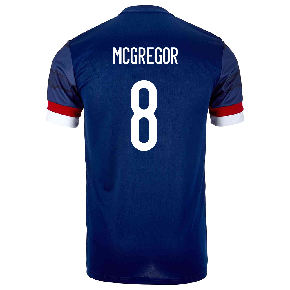Miesten Skotlannin Jalkapallomaajoukkue Callum Mcgregor #8 Kotipaita Tummansininen 2021 Lyhythihainen Paita