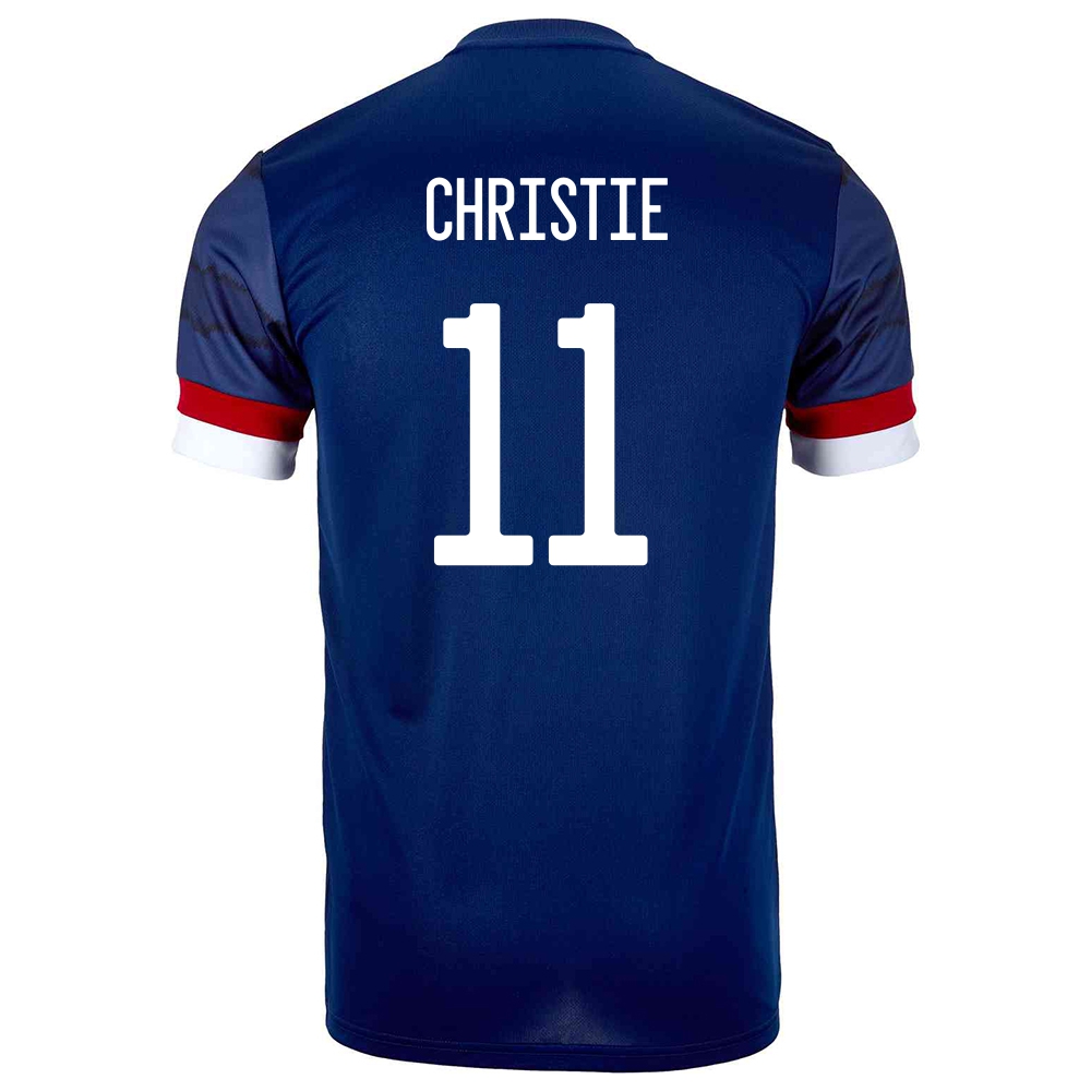 Miesten Skotlannin Jalkapallomaajoukkue Ryan Christie #11 Kotipaita Tummansininen 2021 Lyhythihainen Paita