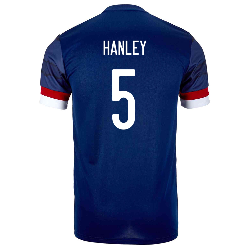 Lapset Skotlannin Jalkapallomaajoukkue Grant Hanley #5 Kotipaita Tummansininen 2021 Lyhythihainen Paita