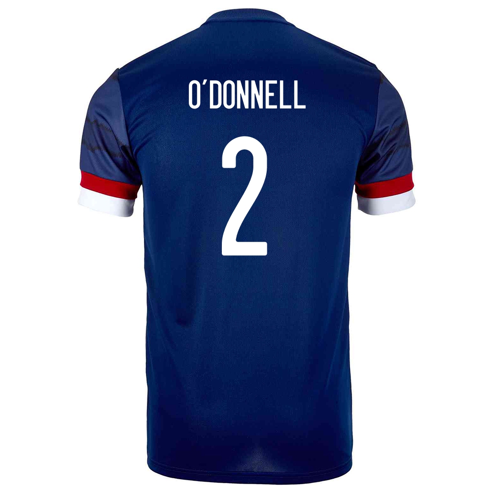 Miesten Skotlannin Jalkapallomaajoukkue Stephen O'donnell #2 Kotipaita Tummansininen 2021 Lyhythihainen Paita