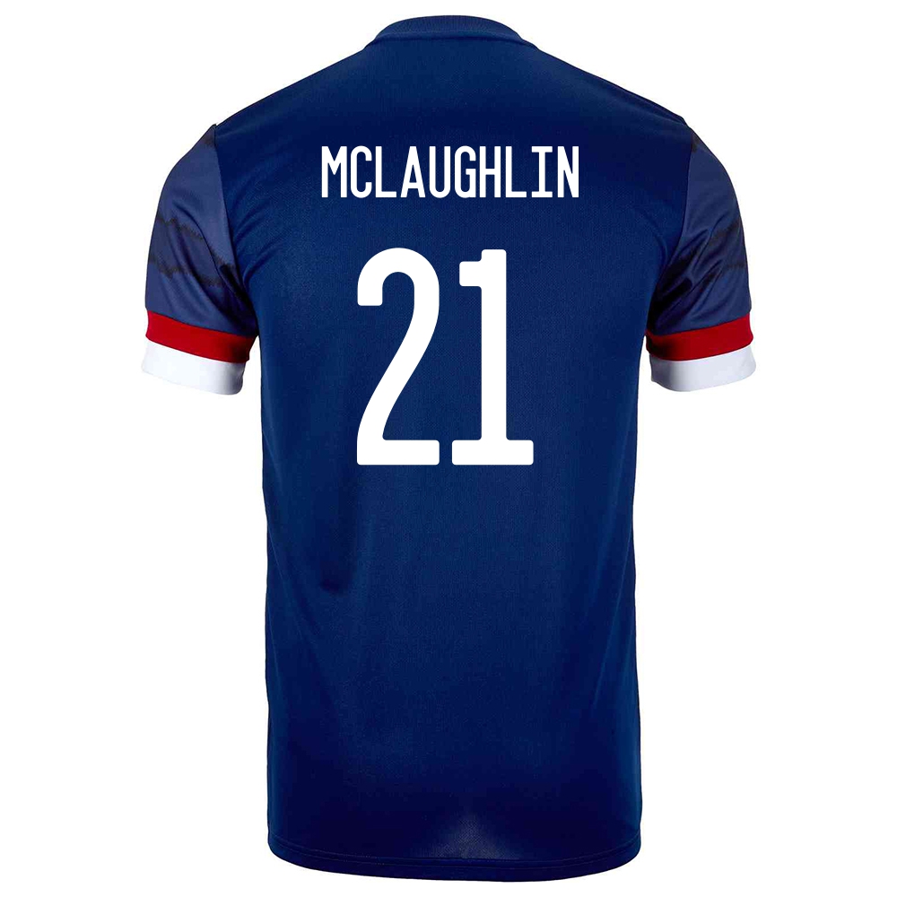Lapset Skotlannin Jalkapallomaajoukkue Jon Mclaughlin #21 Kotipaita Tummansininen 2021 Lyhythihainen Paita