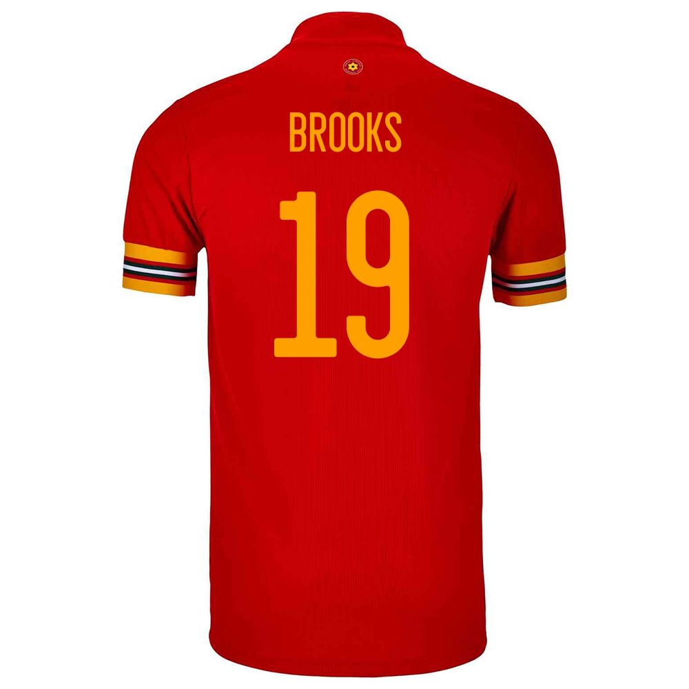Miesten Walesin Jalkapallomaajoukkue David Brooks #19 Kotipaita Punainen 2021 Lyhythihainen Paita