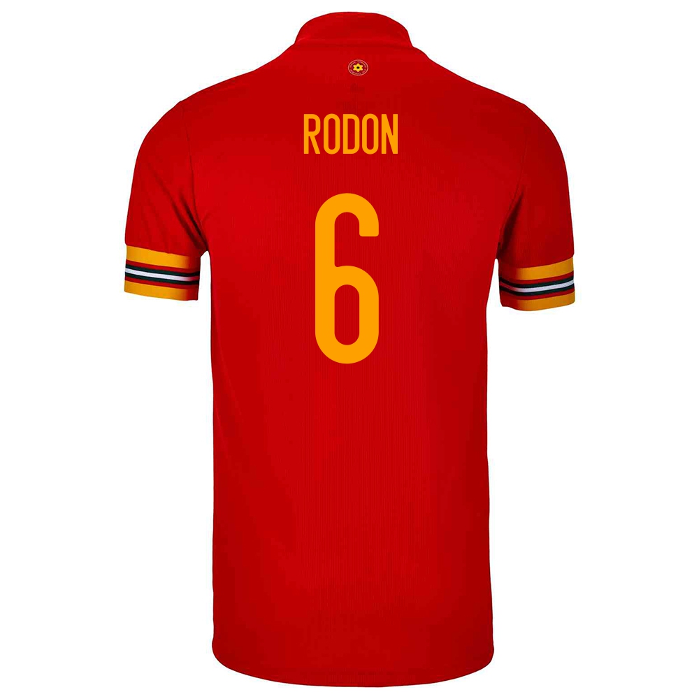 Miesten Walesin Jalkapallomaajoukkue Joe Rodon #6 Kotipaita Punainen 2021 Lyhythihainen Paita
