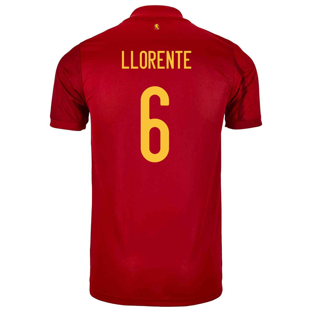 Lapset Espanjan Jalkapallomaajoukkue Marcos Llorente #6 Kotipaita Punainen 2021 Lyhythihainen Paita
