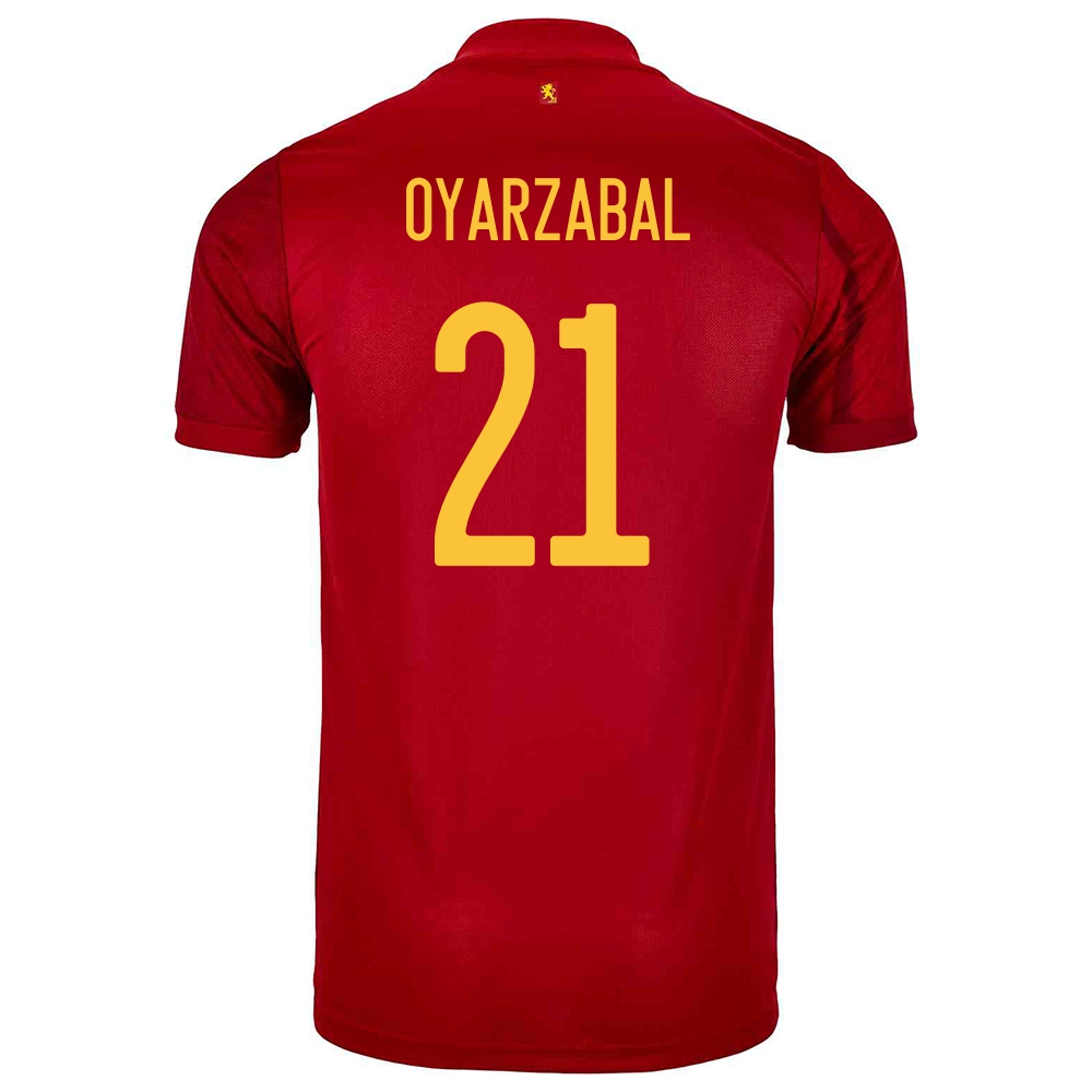 Naisten Espanjan Jalkapallomaajoukkue Mikel Oyarzabal #21 Kotipaita Punainen 2021 Lyhythihainen Paita