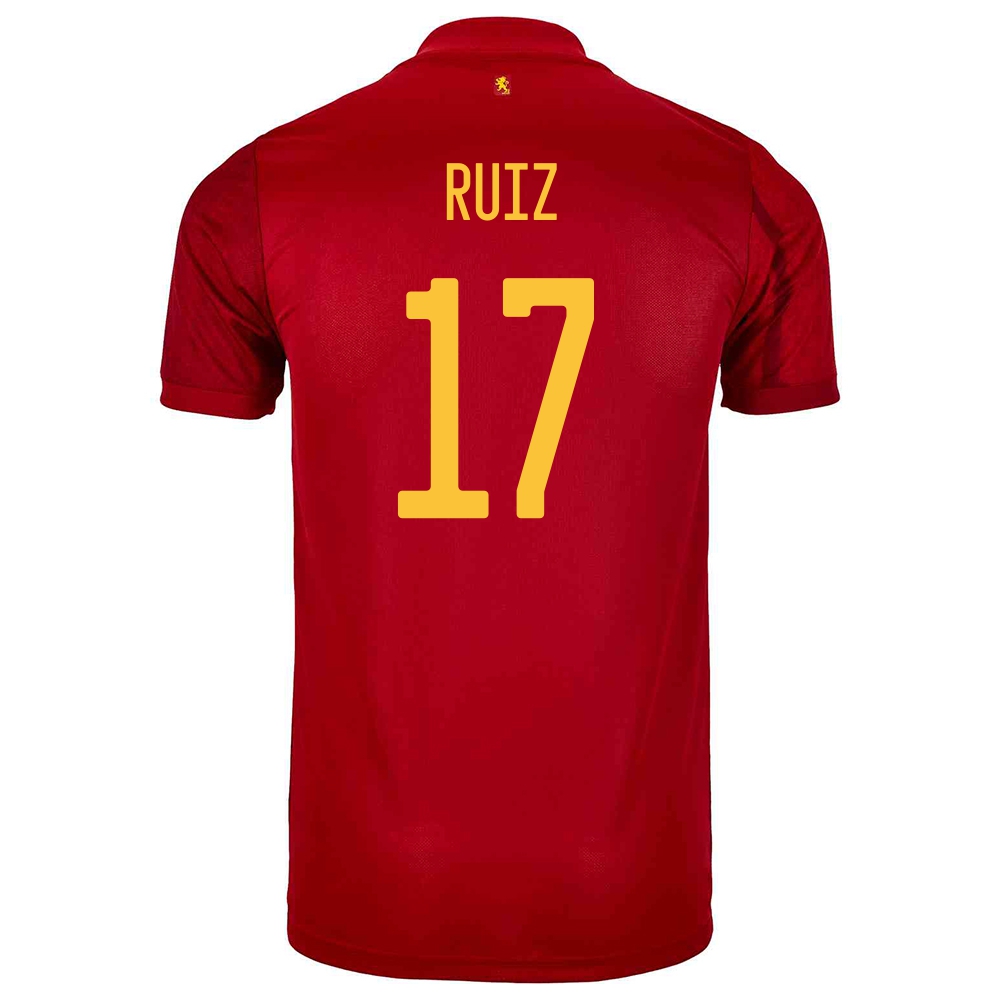 Naisten Espanjan Jalkapallomaajoukkue Fabian Ruiz #17 Kotipaita Punainen 2021 Lyhythihainen Paita