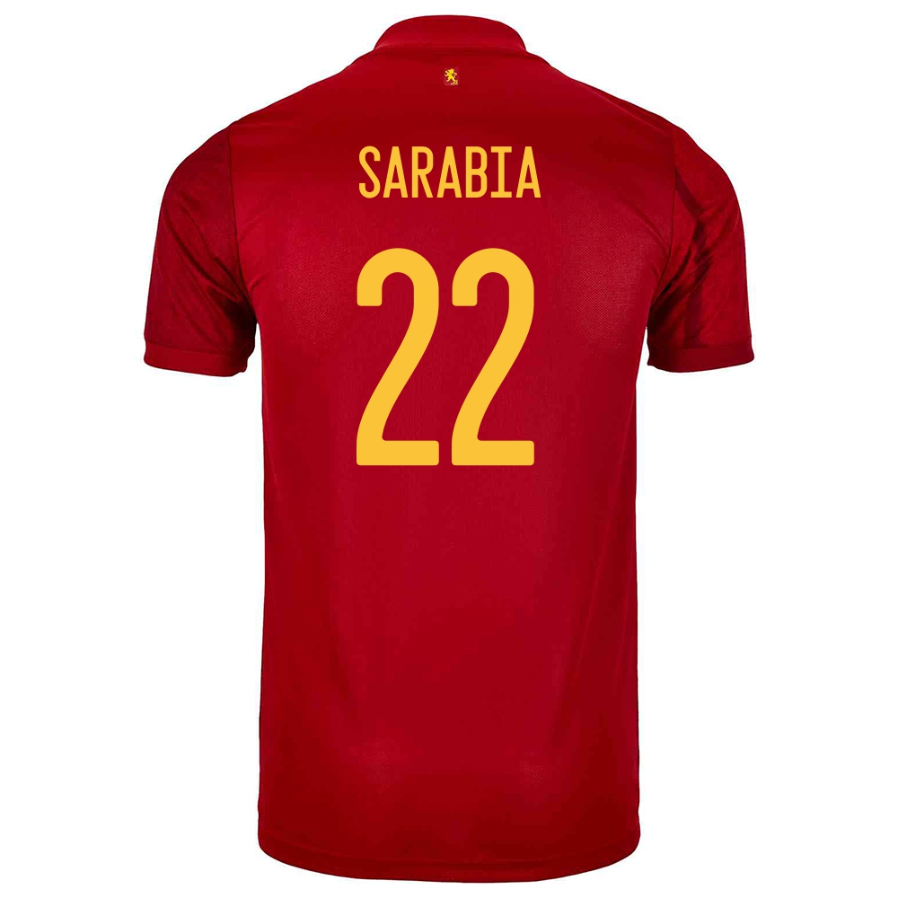 Lapset Espanjan Jalkapallomaajoukkue Pablo Sarabia #22 Kotipaita Punainen 2021 Lyhythihainen Paita