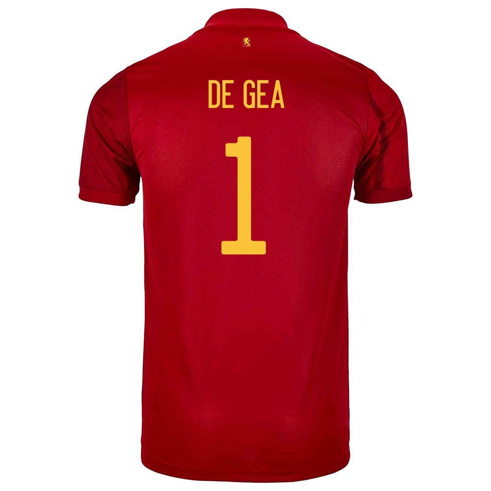 Miesten Espanjan Jalkapallomaajoukkue David De Gea #1 Kotipaita Punainen 2021 Lyhythihainen Paita