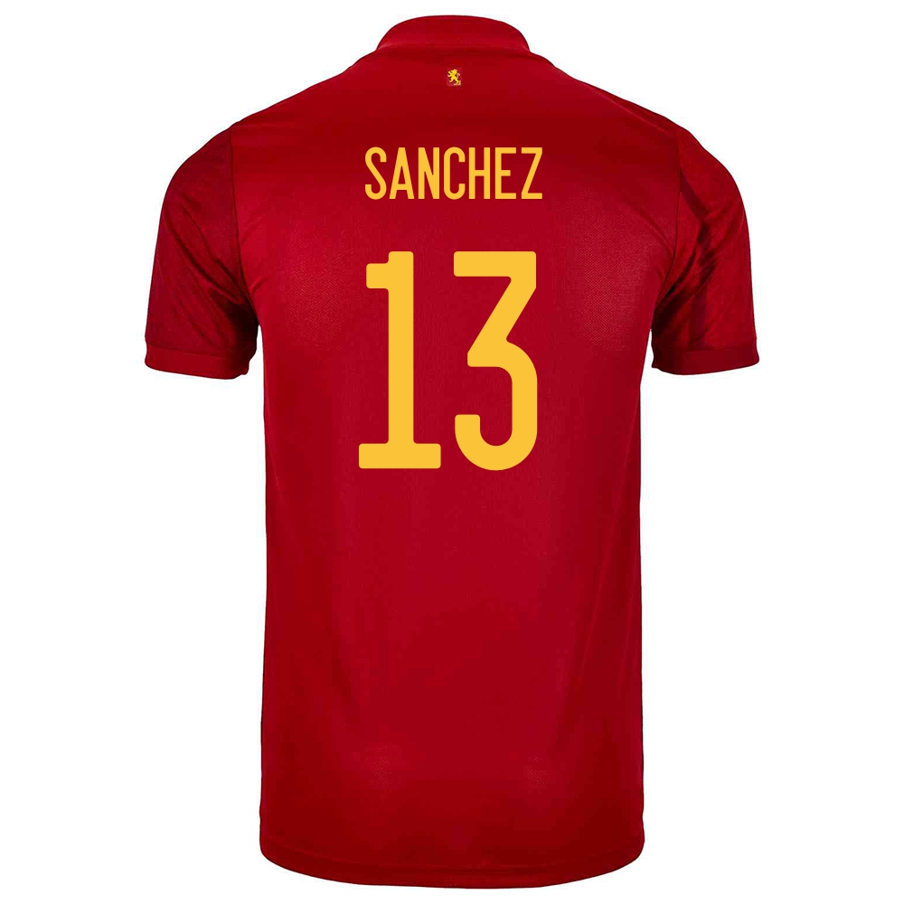 Naisten Espanjan Jalkapallomaajoukkue Robert Sanchez #13 Kotipaita Punainen 2021 Lyhythihainen Paita