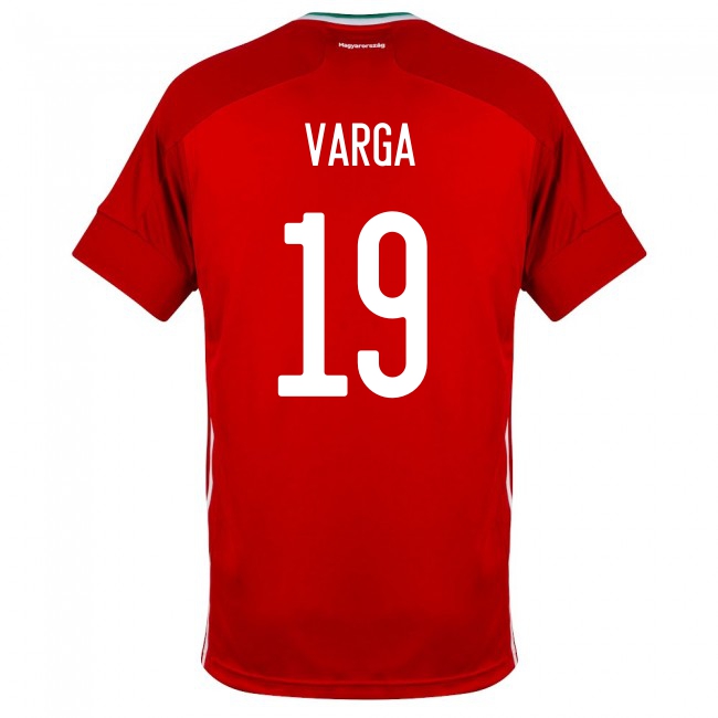 Naisten Unkarin Jalkapallomaajoukkue Kevin Varga #19 Kotipaita Punainen 2021 Lyhythihainen Paita
