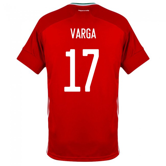Naisten Unkarin Jalkapallomaajoukkue Roland Varga #17 Kotipaita Punainen 2021 Lyhythihainen Paita