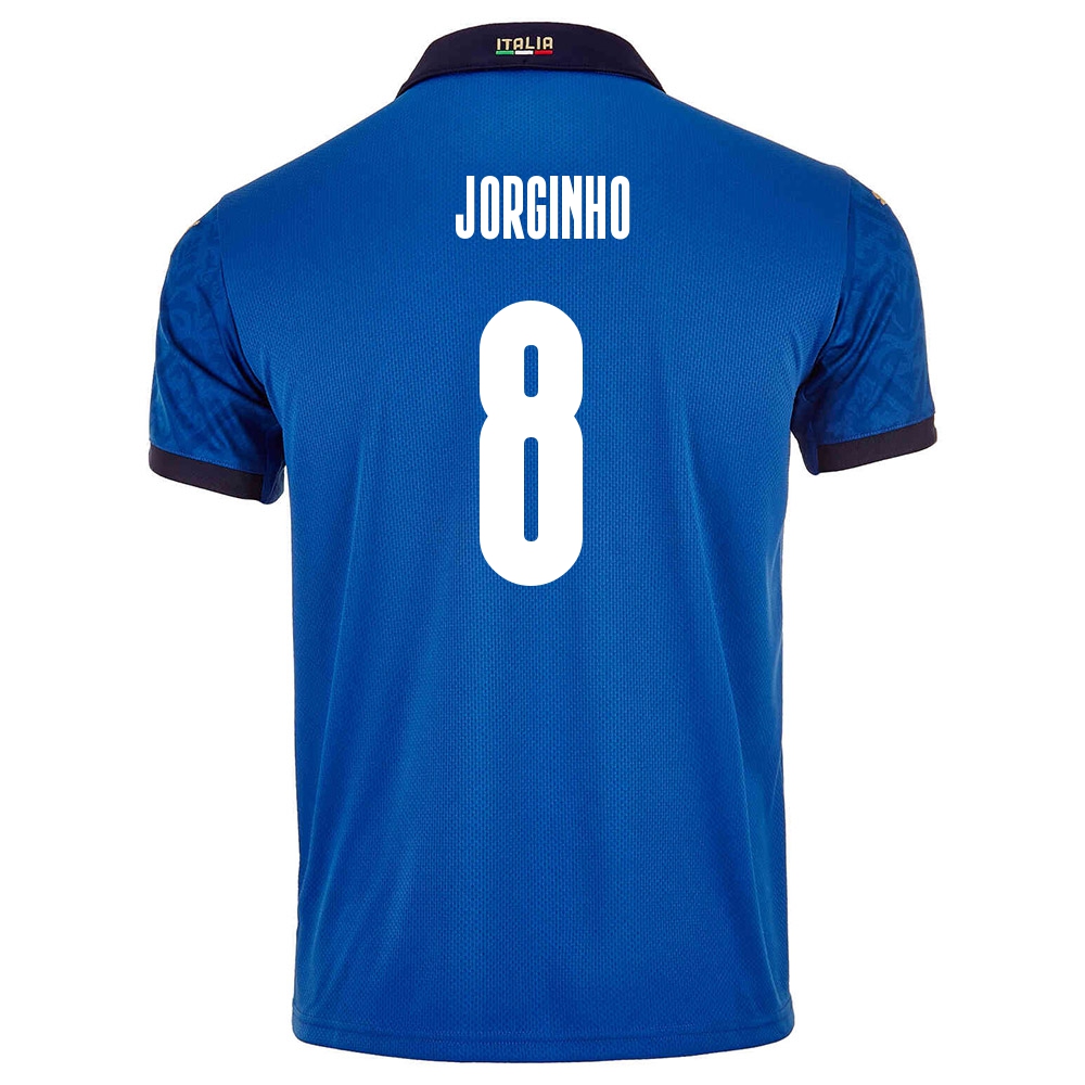 Naisten Italian jalkapallomaajoukkue Jorginho #8 Kotipaita Sininen 2021 Lyhythihainen Paita