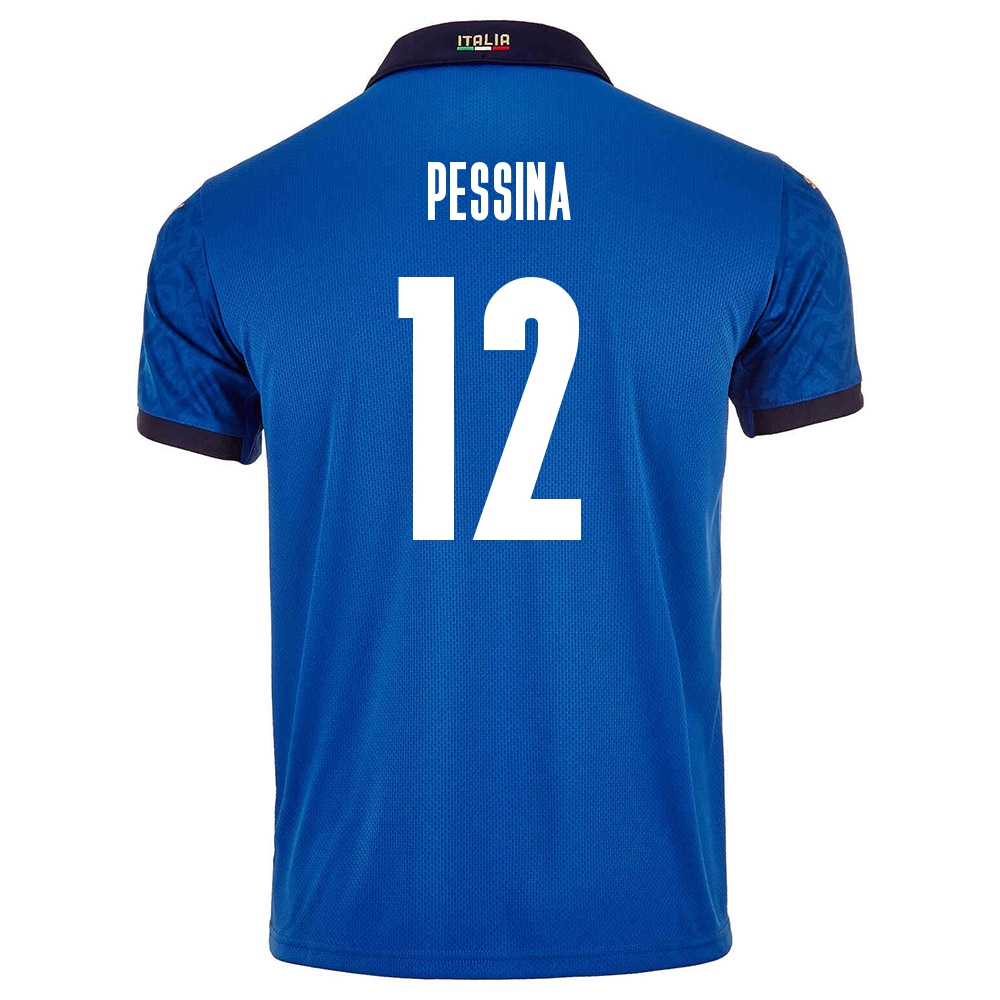 Naisten Italian Jalkapallomaajoukkue Matteo Pessina #12 Kotipaita Sininen 2021 Lyhythihainen Paita