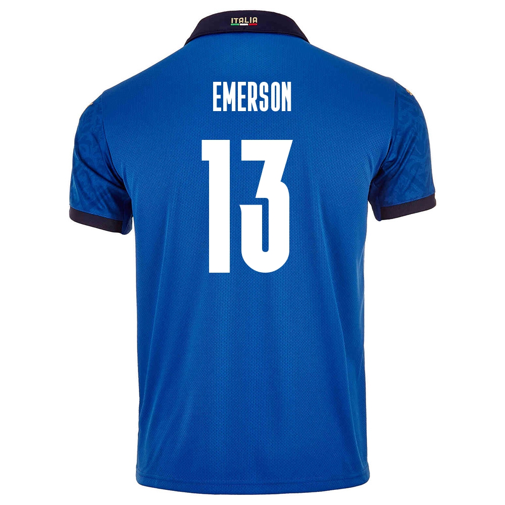 Naisten Italian jalkapallomaajoukkue Emerson #13 Kotipaita Sininen 2021 Lyhythihainen Paita