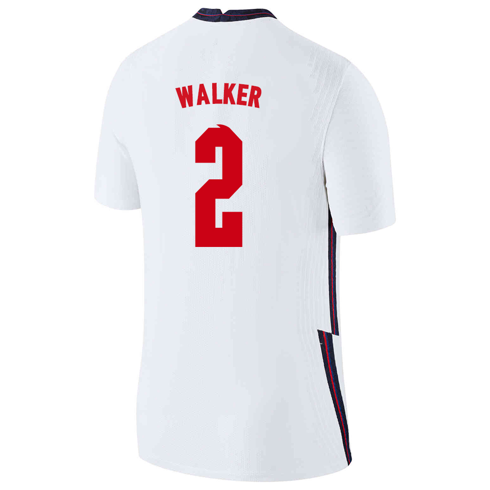 Naisten Englannin Jalkapallomaajoukkue Kyle Walker #2 Kotipaita Valkoinen 2021 Lyhythihainen Paita