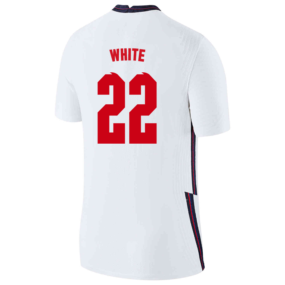 Naisten Englannin Jalkapallomaajoukkue Ben White #22 Kotipaita Valkoinen 2021 Lyhythihainen Paita