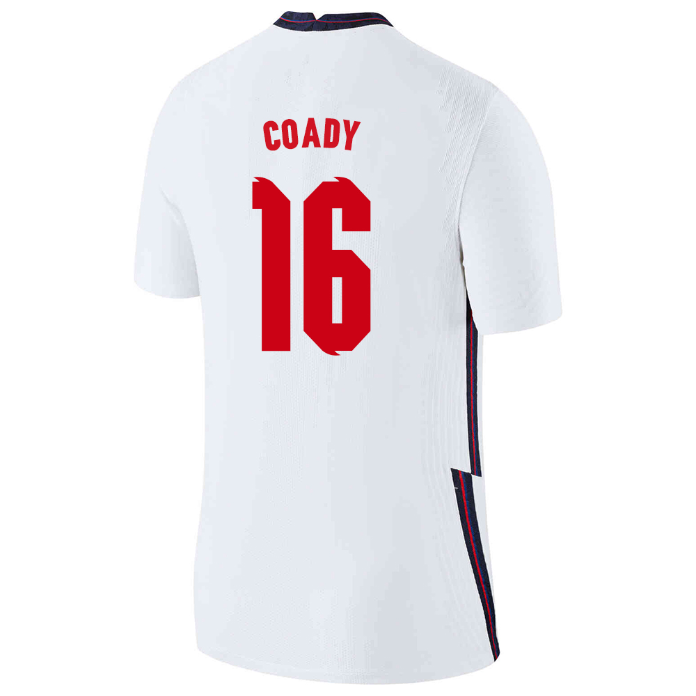 Naisten Englannin Jalkapallomaajoukkue Conor Coady #16 Kotipaita Valkoinen 2021 Lyhythihainen Paita