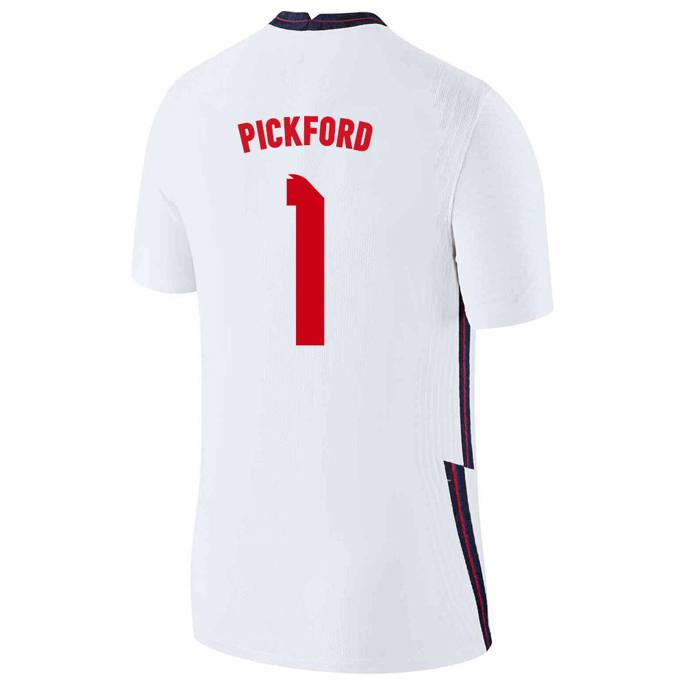 Miesten Englannin Jalkapallomaajoukkue Jordan Pickford #1 Kotipaita Valkoinen 2021 Lyhythihainen Paita