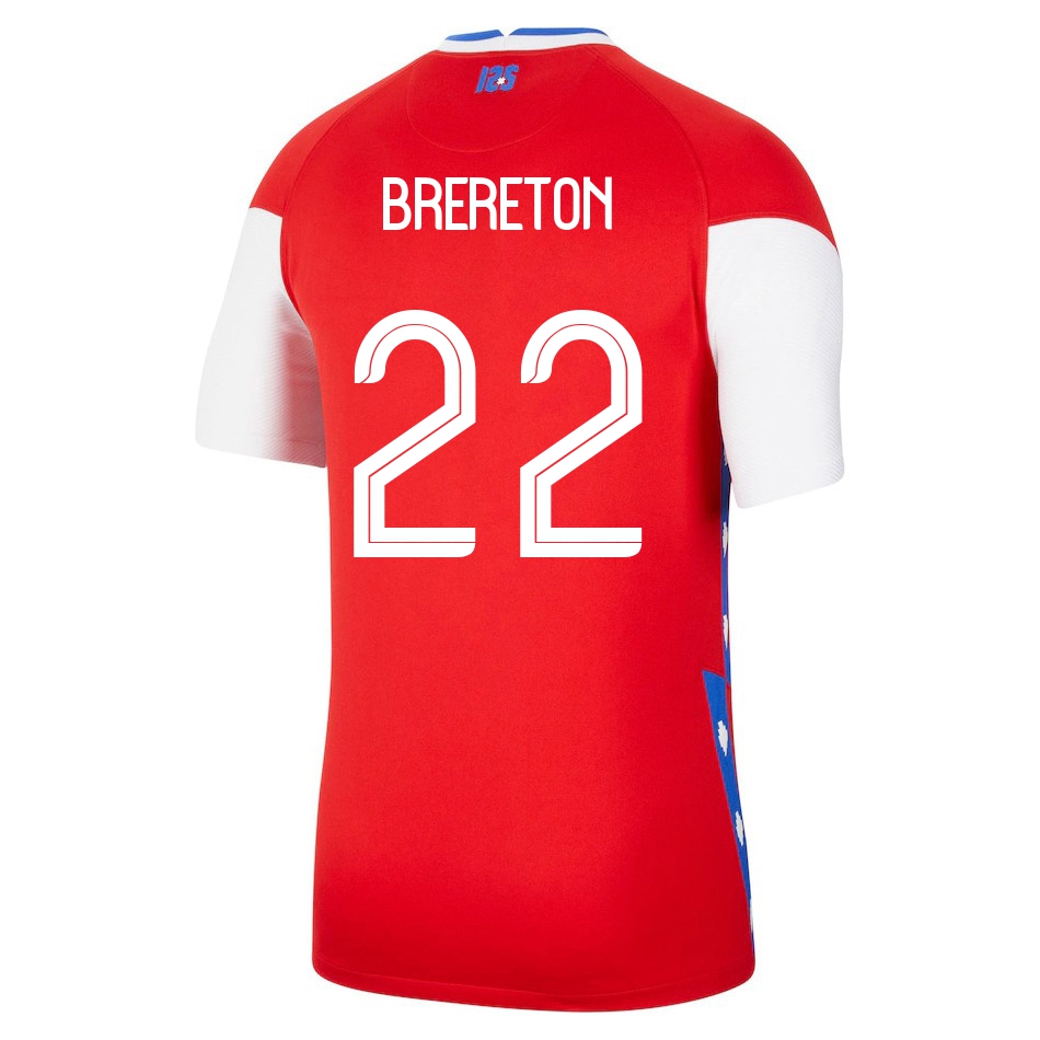 Naisten Chilen Jalkapallomaajoukkue Ben Brereton #22 Kotipaita Punainen 2021 Lyhythihainen Paita