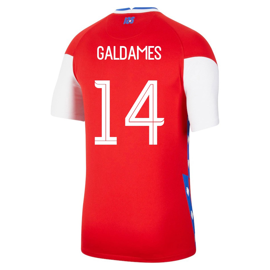 Naisten Chilen Jalkapallomaajoukkue Pablo Galdames #14 Kotipaita Punainen 2021 Lyhythihainen Paita