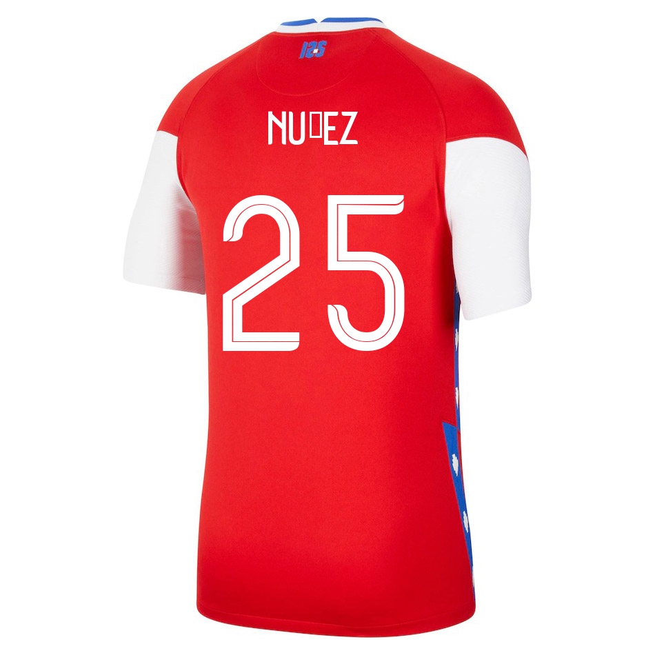 Naisten Chilen jalkapallomaajoukkue Marcelino Nuñez #25 Kotipaita Punainen 2021 Lyhythihainen Paita