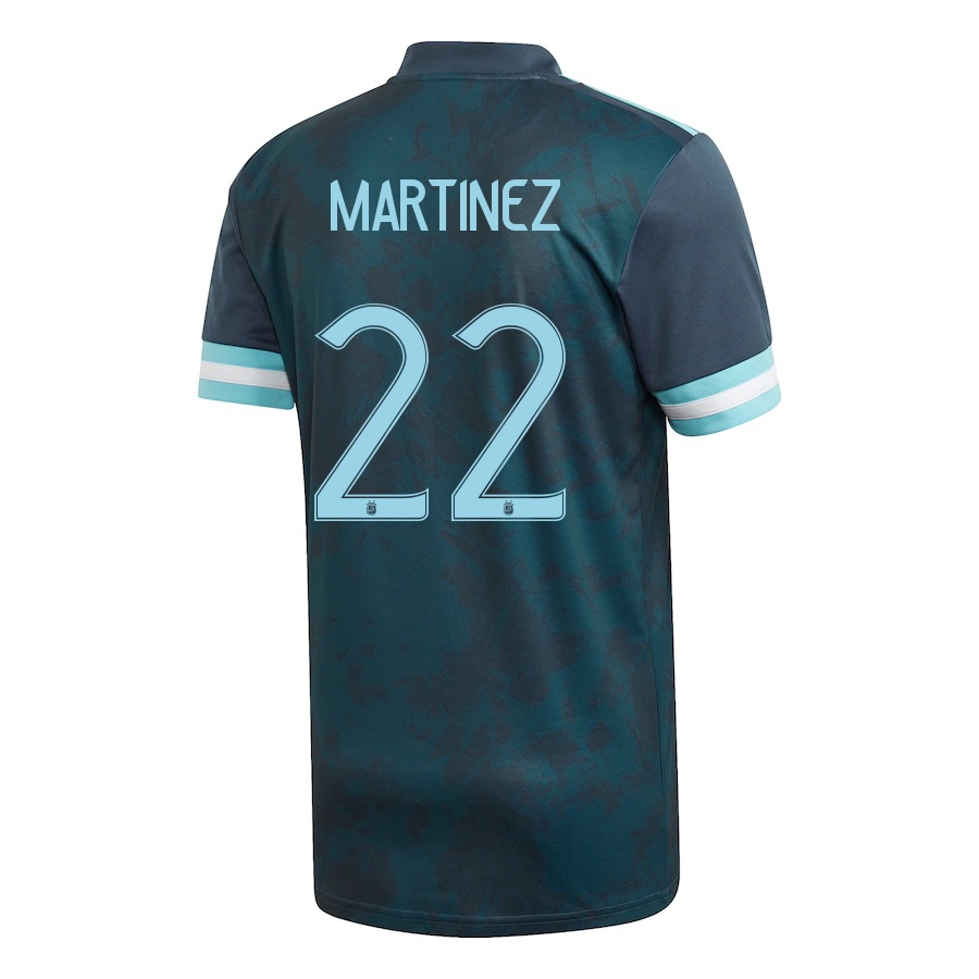 Naisten Argentiinan Jalkapallomaajoukkue Lautaro Martinez #22 Vieraspaita Tummansininen 2021 Lyhythihainen Paita
